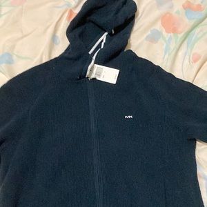 NWT Michael Kors Black Sweater Jacket Size Large